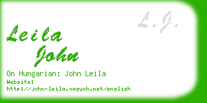 leila john business card